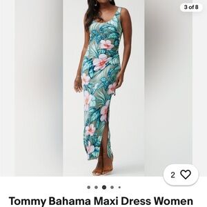 Tommy Bahama Blue and Pink Sleeveless Maxi Dress